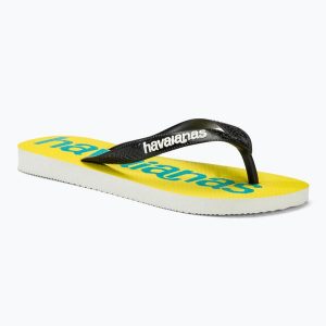Japonki Havaianas Top Logomania 2 white /. Żółte klapki Havaianas, bez wzorów, bez obcasa. Za 119,99 zł.