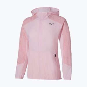 Kurtka do biegania damska Mizuno Active Alpha Hooded. Czerwone kurtki Mizuno, bez wzorów, bez kaptura. Za 349,99 zł.