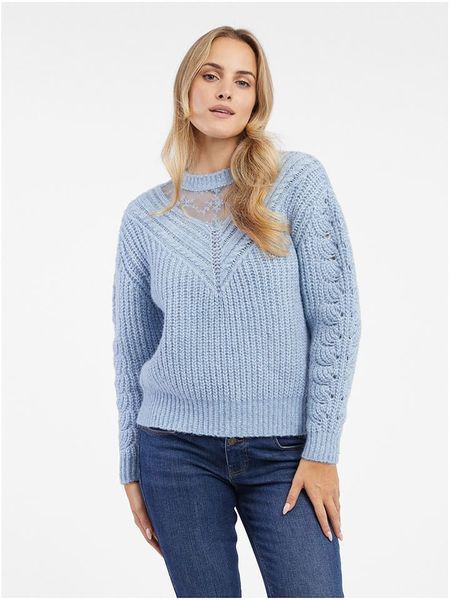 Orsay Sweter w kolorze błękitnym rozmiar: M. Niebieskie swetry oversize Orsay, m, bez wzorów, z bawełny, bez ramiączek. Za 87,19 zł.