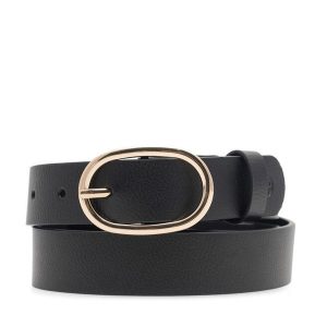 Pasek Damski Lasocki. Czarne paski Lasocki, bez wzorów. Za 99,99 zł.