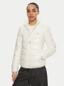 Tommy Jeans Kurtka zimowa Essential DW0DW19312 Écru Regular Fit. Kurtki Tommy Jeans, na zimę, s, bez wzorów, z jeansu, bez kaptura. Za 519,99 zł.