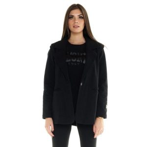 Bluza z kieszeń na co dzień na siłownię. Czarne kurtki LEONE 1947 APPAREL, bez wzorów, z bawełny, bez kaptura. Za 168,36 zł.