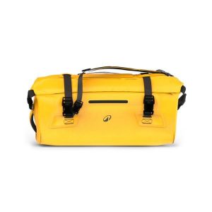 Torba żeglarska Decathlon IPX6 40 l szczelna. Brązowe torby podróżne i sportowe DECATHLON, bez wzorów, z materiału. Za 219,99 zł.