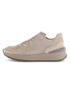 Gabor Skórzane sneakersy w kolorze beżowym rozmiar: 40,5. Brązowe trampki Gabor, bez wzorów, bez zapięcia. Za 214,95 zł.