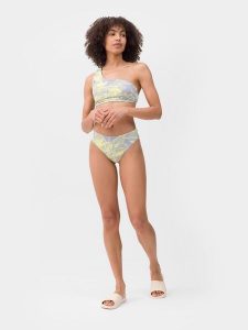 4F Dół od bikini damski L. Żółte bikini 4f, bez wzorów, z materiału. W wyprzedaży za 4,99 zł.