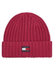 Tommy Hilfiger Czapka Heritage AW0AW18979 Różowy ciemny. Czerwone czapki TOMMY HILFIGER, bez wzorów, z bawełny. Za 149,99 zł.