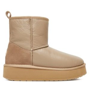 Śniegowce EMU Australia. Brązowe buty zimowe EMU Australia, bez obcasa, bez zapięcia. Za 789,99 zł.
