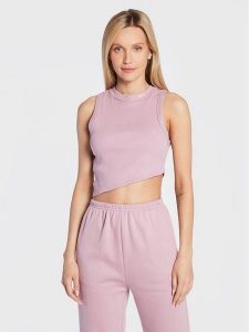 Reebok Top Classics HK4929 Różowy Slim Fit. Czerwone topy Reebok, m, bez wzorów, z bawełny, bez kołnierzyka, bez ramiączek. Za 99,99 zł.