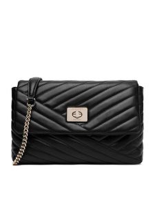 Nine West Torebka CEO-SUSAN-LA513-561 Czarny. Czarne torebki klasyczne Nine West, bez wzorów, z materiału, bez dodatków. Za 199,99 zł.