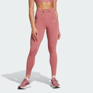 Legginsy Running Essentials. Czarne legginsy ADIDAS, bez wzorów, z materiału. Za 199,00 zł.