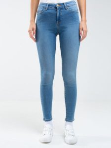Jeansy damskie skinny niebieskie Adela 367. Niebieskie jeansy Big Star, z denimu. Za 299,99 zł.