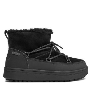 Śniegowce CMP. Czarne buty zimowe CMP, bez obcasa, bez zapięcia. Za 449,99 zł.
