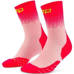 Damskie skarpety kompresyjne sportowe do połowy łydki CEP Core Run. Czerwone skarpetki CEP, bez wzorów, z elastanu. Za 84,00 zł.