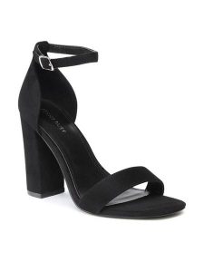 Jenny Fairy Sandały WYL3271-1 Czarny. Czarne sandały Jenny Fairy, bez wzorów, z materiału, bez obcasa, na słupku, bez zapięcia. Za 119,99 zł.