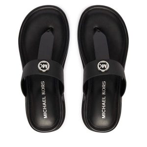 Japonki MICHAEL Michael Kors. Czarne klapki MICHAEL Michael Kors, bez wzorów, bez obcasa. Za 479,99 zł.