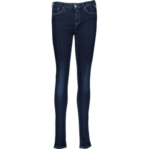 Dżinsy "Joi" - Skinny fit - w kolorze granatowym. Niebieskie jeansy marki Replay, z aplikacjami. W wyprzedaży za 231,95 zł.