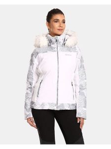 Kilpi Kurtka narciarska "Lena" w kolorze jasnoróżowo-szaro-białym rozmiar: 42. Białe kurtki sportowe Kilpi, m, bez wzorów, ze lnu, bez kaptura, narciarskie. Za 547,77 zł.