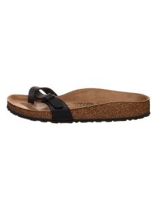 Birkenstock Japonki "Piazza" w kolorze czarnym rozmiar: 38. Czarne klapki Birkenstock, bez wzorów, z otwartym noskiem, bez obcasa. Za 252,94 zł.
