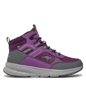 Trapery KangaRoos. Fioletowe buty zimowe KangaROOS, bez obcasa, bez zapięcia. Za 329,99 zł.