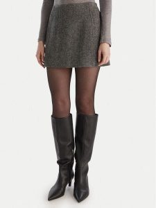 MAX&Co. Spódnica mini Ozone 2526106104200 Szary Regular Fit. Szare spódnice MAX&Co., bez wzorów, z wełny, mini. Za 439,99 zł.