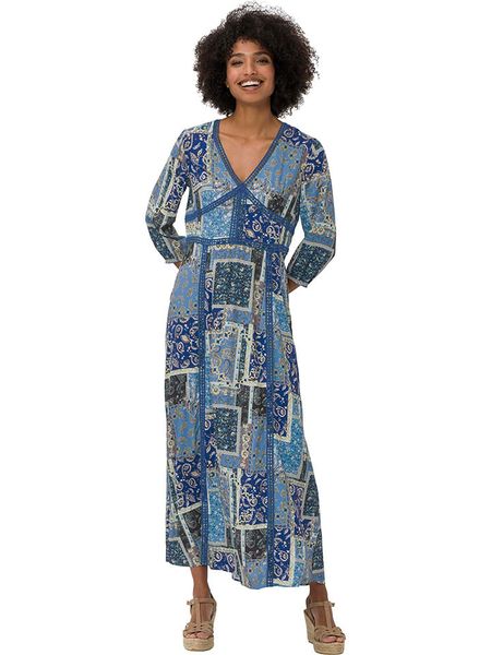 Heine Sukienka w kolorze niebieskim rozmiar: 42. Niebieskie sukienki Heine, na co dzień, bez wzorów, z koronki, bez kołnierzyka, bez ramiączek, maxi, proste. Za 91,77 zł.