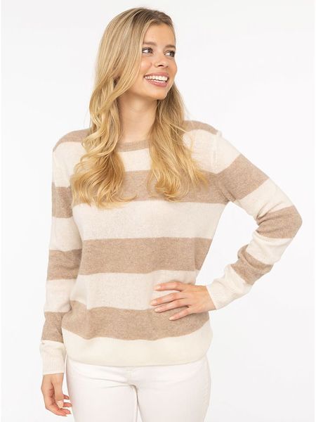 Zwillingsherz Kaszmirowy sweter w kolorze beżowo-kremowym rozmiar: M. Brązowe swetry oversize Zwillingsherz, m, bez wzorów, z kaszmiru, bez ramiączek. Za 479,76 zł.