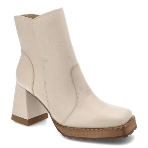 Beżowe Botki Armodo Eleganckie Obuwie Damskie. Brązowe botki Armodo, na zimę, bez wzorów, z jeansu, bez obcasa, na obcasie, bez zapięcia. Za 389,00 zł.