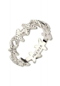 Elli Pierścionek Damski Rozgwiazda 925 Sterling Silver Pierścionki 1 ct. Szare pierścionki Elli, srebrne. Za 163,99 zł.