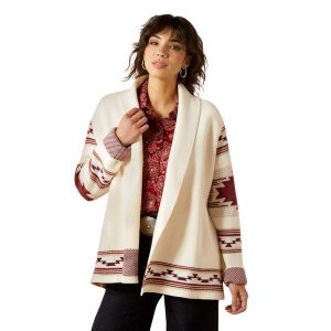 Sweter damski Ariat Westward. Białe swetry klasyczne ARIAT, na zimę, bez kołnierzyka. Za 414,00 zł.