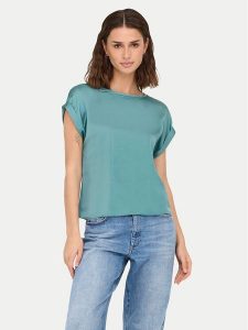ONLY Bluzka Lieke 15303413 Zielony Regular Fit. Zielone bluzki ONLY, s, bez wzorów, z syntetyku, bez kołnierzyka, bez ramiączek. Za 69,99 zł.
