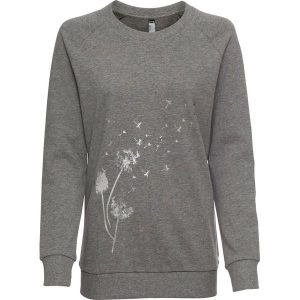 Bluza dresowa bonprix szary melanż z nadrukiem. Bluzy marki 4f. Za 54,99 zł.
