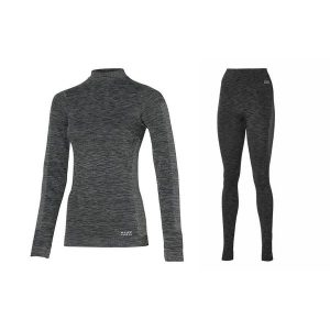 Zestaw Damskie spodnie/koszula termiczna Premium Czarny - 2 x. Czarne komplety bielizny HEAT KEEPER, bez wzorów, z bawełny. Za 334,54 zł.
