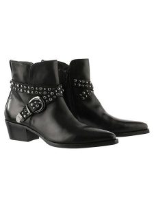 Högl Skórzane botki "Tyla" w kolorze czarnym rozmiar: 38. Czarne botki HÖGL, bez wzorów, bez obcasa, bez zapięcia. Za 591,60 zł.