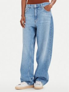 HUGO Jeansy Leni_S_B 50566130 Niebieski Loose Fit. Niebieskie jeansy Hugo, bez wzorów, z bawełny. Za 469,99 zł.