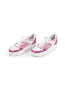 Anna Morellini Skórzane sneakersy "Melamatia" w kolorze biało-jasnoróżowym rozmiar: 40. Białe trampki Anna Morellini, bez wzorów, bez zapięcia. Za 306,73 zł.