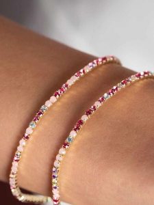 Lodie Silver Bransoletka z cyrkoniami rozmiar: onesize. Różowe bransoletki Lodie Silver, z cyrkonią, metalowe. Za 57,60 zł.