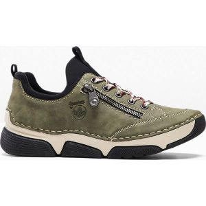 Sneakersy Rieker. Zielone buty sportowe bonprix, bez wzorów, bez zapięcia. Za 299,99 zł.
