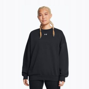 Bluza Damska Sportowa Under Armour Rival Fleece OS Crew. Czarne bluzy Under Armour, bez wzorów, bez kaptura. Za 118,99 zł.