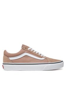 Vans Tenisówki Old Skool VN000D6WE2V1 Beżowy. Brązowe trampki Vans, bez wzorów, ze skóry, bez zapięcia. Za 229,99 zł.