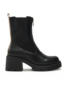Pepe Jeans Botki Glen PLS50550 Czarny. Czarne botki Pepe Jeans, bez wzorów, z jeansu, bez obcasa, na słupku, bez zapięcia. Za 569,99 zł.
