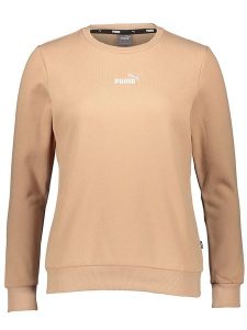 Puma Bluza "ESS+" w kolorze beżowym rozmiar: M. Brązowe bluzy Puma, m, bez wzorów, bez kaptura. Za 118,56 zł.