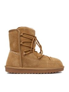 DeeZee Śniegowce DZN-010 Brązowy. Brązowe buty zimowe DeeZee, z materiału, bez obcasa, bez zapięcia. Za 299,99 zł.