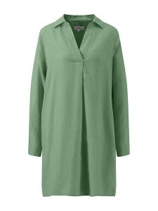 FYNCH-HATTON Lniana sukienka w kolorze zielonym rozmiar: 40. Zielone sukienki FYNCH-HATTON, na co dzień, bez wzorów, ze lnu, bez kołnierzyka, bez ramiączek, midi, proste. Za 152,99 zł.