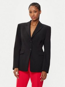 HUGO Marynarka Asmalla-1 50533901 Czarny Slim Fit. Czarne marynarki i żakiety Hugo, bez wzorów, z syntetyku. Za 589,99 zł.