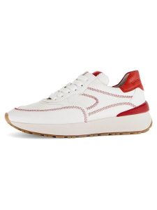 Gabor Skórzane sneakersy w kolorze biało-czerwonym rozmiar: 39. Białe trampki Gabor, bez wzorów, bez zapięcia. Za 211,31 zł.
