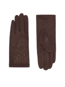 Nine West Rękawiczki CEO-NW-W6-001-AW26K Brązowy. Brązowe rękawiczki Nine West, bez wzorów, z dzianiny. Za 39,99 zł.
