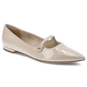 Beżowe Baleriny Tamaris Stylowe Obuwie Damskie. Brązowe sukienki Tamaris, na co dzień, l, bez wzorów, eleganckie, bez kołnierzyka, bez ramiączek, proste. Za 212,99 zł.