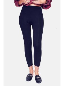 ASSUILI Legginsy w kolorze granatowym rozmiar: 36. Niebieskie legginsy Assuili, bez wzorów, z bawełny, z standardowym stanem. Za 78,99 zł.