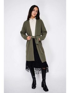 C& Jo Kardigan w kolorze khaki rozmiar: 38. Brązowe kardigany C& Jo, z tkaniny. Za 188,85 zł.