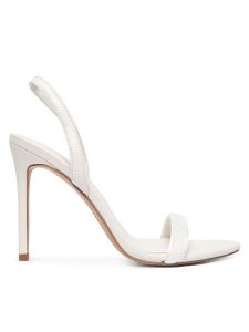 Aldo Sandały Quinney 14297884 Biały. Białe sandały ALDO, bez wzorów, ze skóry, bez obcasa, na szpilce, bez zapięcia. Za 399,99 zł.